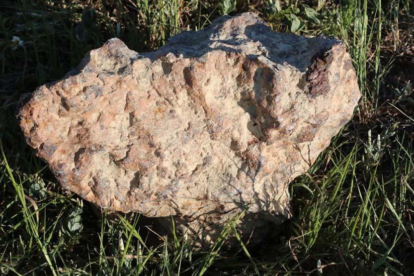 Tarlada bulduğu gök taşını satılığa çıkardı