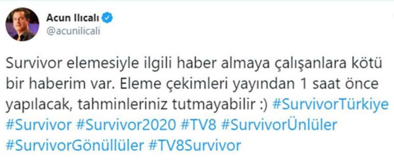 Survivor 2020de kim elendi Acun Ilıcalıdan iddialara yanıt