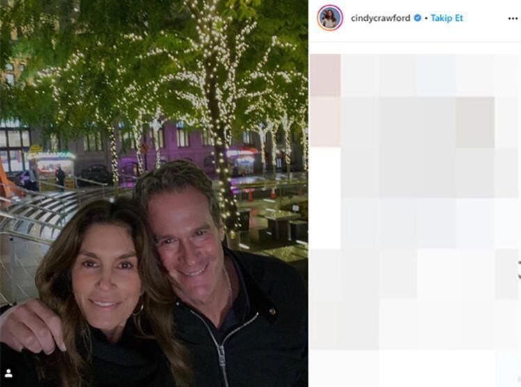 Cindy Crawforddan romantik kutlama