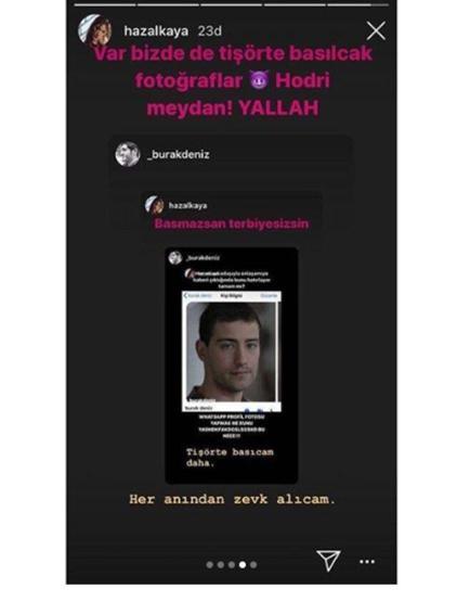Hazal Kaya ve Burak Denizin atışması sosyal medyayı salladı