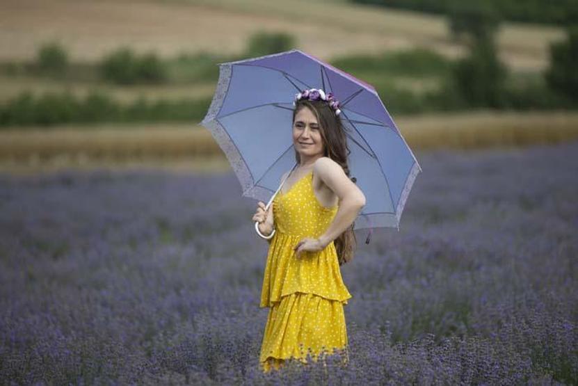 Edirnede lavanta tarlasında fotoğraf etkinliği
