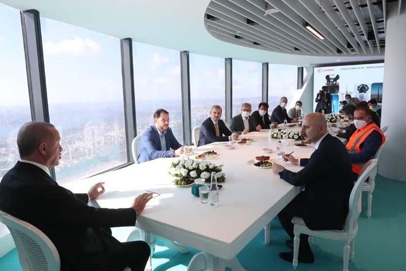Cumhurbaşkanı Erdoğan yapımı devam eden Çamlıca Kulesini inceledi