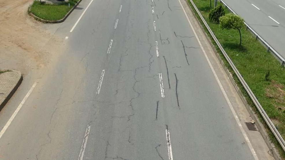 Karadeniz Sahil Yolunda çatlak tehlikesi