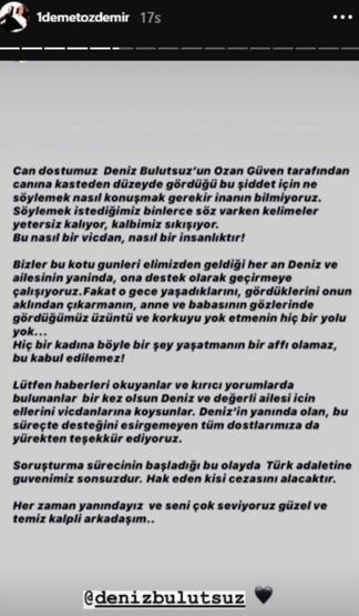 Ünlü isimlerden Deniz Bulutsuza destek