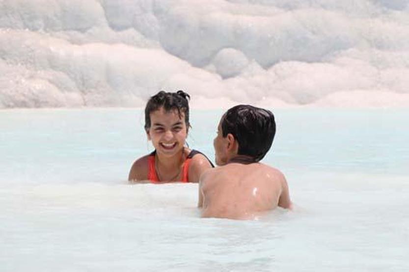 Pamukkale’de hafta sonu yoğunluğu