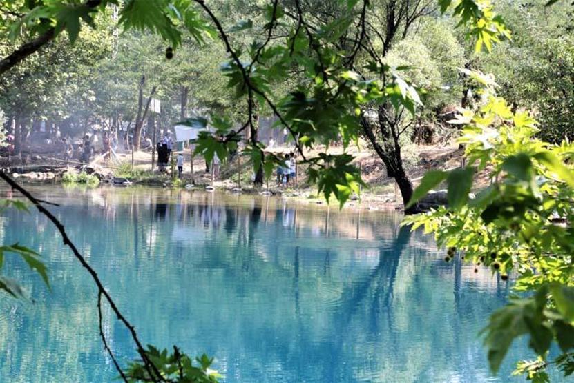 Sıcaktan bunalan oraya koşuyor