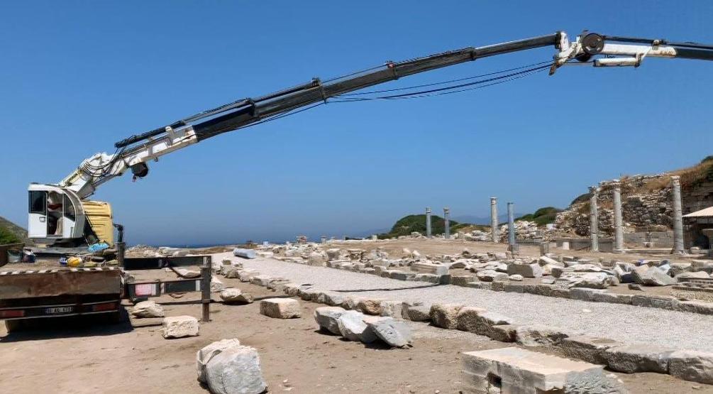 Son dakika... 3 bin yıllık Knidos Antik Kentinde yapılar yeniden yükseliyor