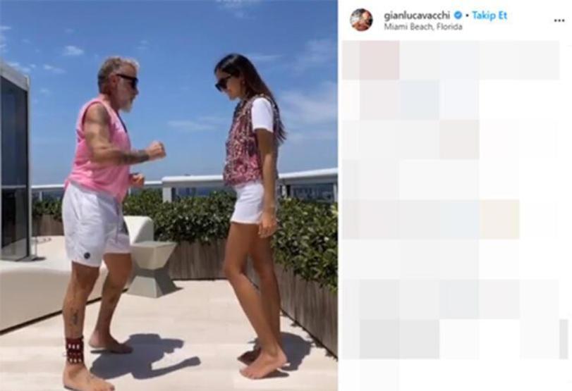 Gianluca Vacchi bebeğinin cinsiyetini helikopterle öğrendi