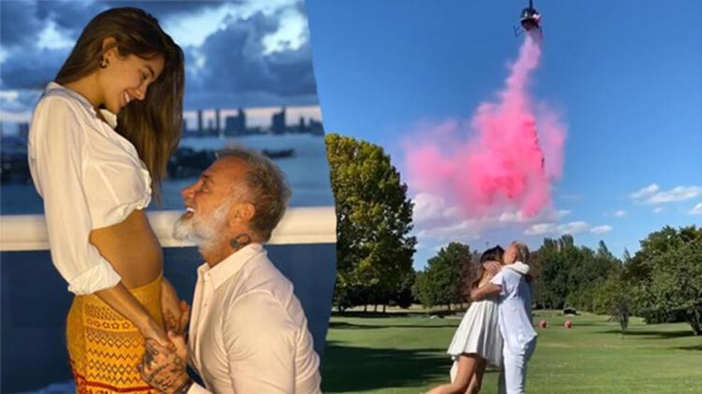 Gianluca Vacchi bebeğinin cinsiyetini helikopterle öğrendi