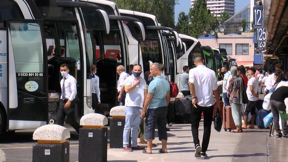 Otogarda bayram hareketliliği başladı