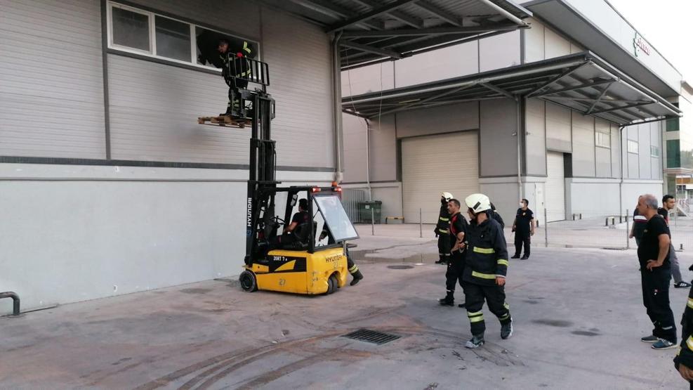 Gebzede yağ fabrikasında korkutan yangın
