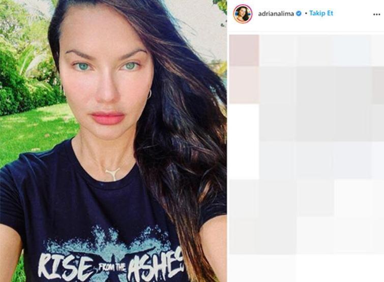 Sıfır makyaj Adriana Lima
