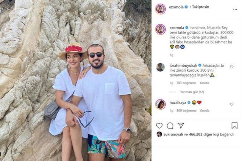 Ezgi Mola yeniden tatile gitmek için takipçilerinden yardım istedi