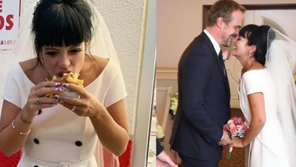 Önce evlendi, sonra hamburger yedi