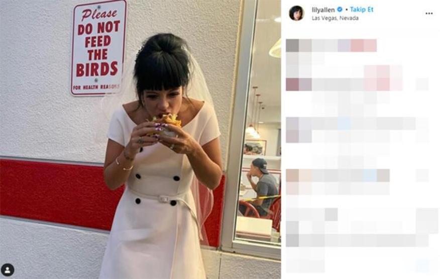 Önce evlendi, sonra hamburger yedi