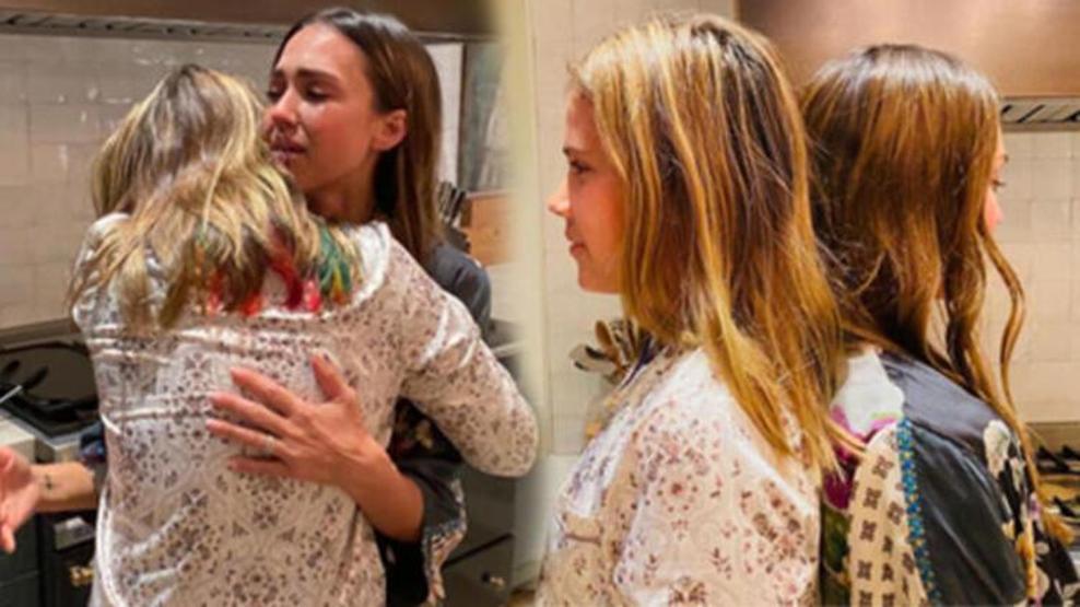 Jessica Alba kızının kendi boyunu geçtiğini görünce ağladı