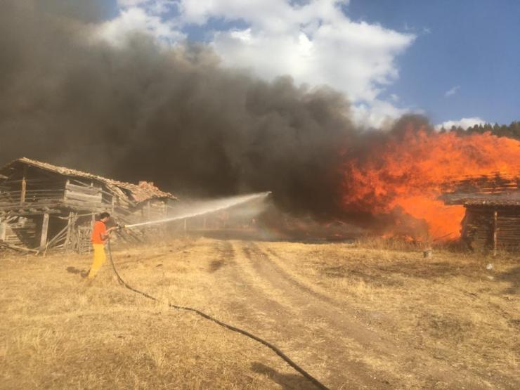 Kastamonuda korkutan yangın 6 ev küle döndü