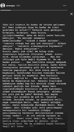 Serenay Sarıkaya sessiz kaldı