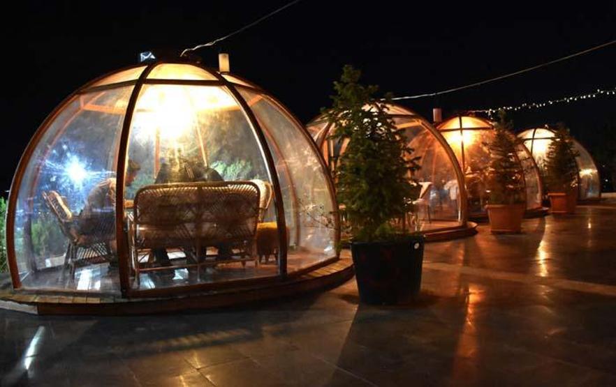 Sosyal mesafeli fanus kafe Pandemi döneminde talep arttı