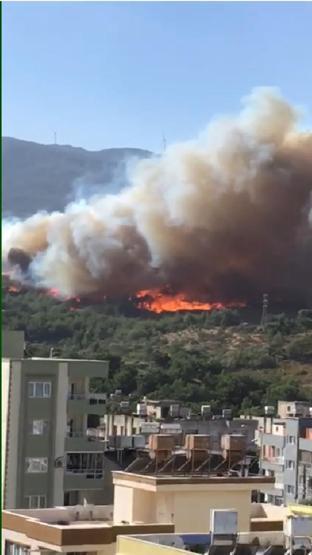 Son dakika Hataydaki orman yangını yerleşim yerlerine yaklaştı 70 kişi yangından etkilendi