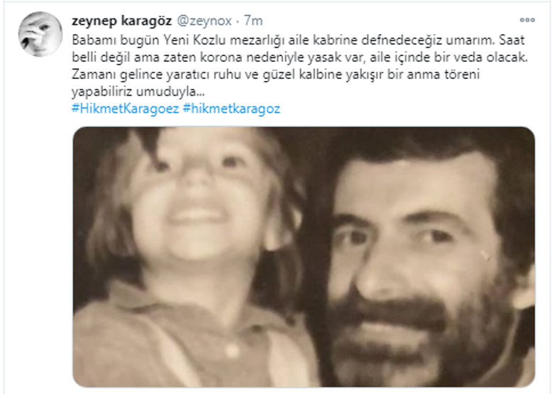 Usta oyuncu Hikmet Karagöz hayatını kaybetti