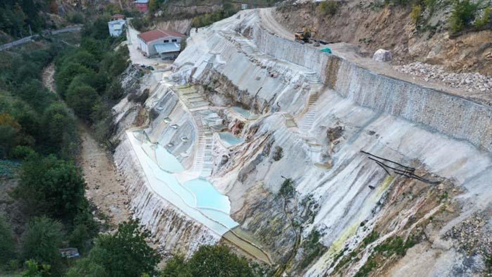 Göksu travertenleri Giresunun Pamukkalesi olacak