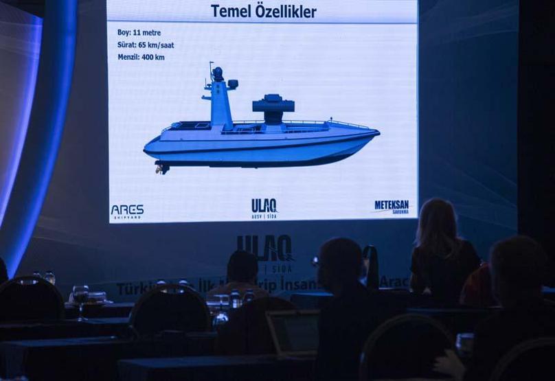 Türkiyenin ilk silahlı insansız deniz aracı tanıtıldı