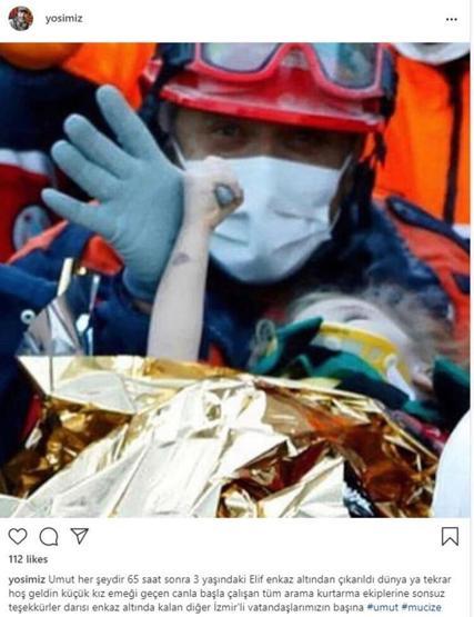 Ünlü isimlerden Elif Perinçek paylaşımı