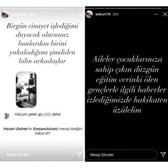 Mehmet Akif Alakurt takipçisini ölümle tehdit etti
