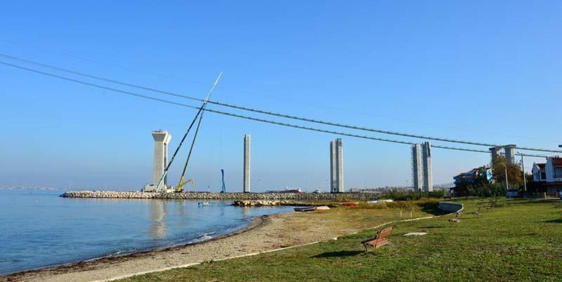 Çanakkale Köprüsünde kedi yolu yapımına başlandı