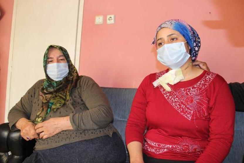 Boşanmak istediği eşi, çocuklarının önünde boğazını kesti