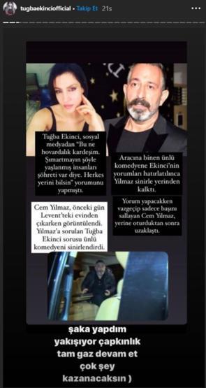 Tuğba Ekinciden Cem Yılmaza: Yakışıyor çapkınlık
