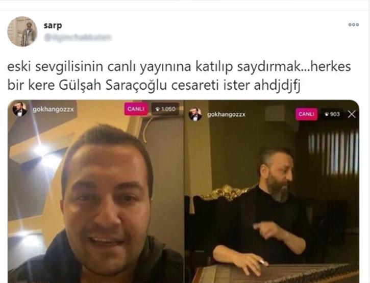 Gülşah Saraçoğlu, eski sevgilisinin canlı yayınında küfür etti