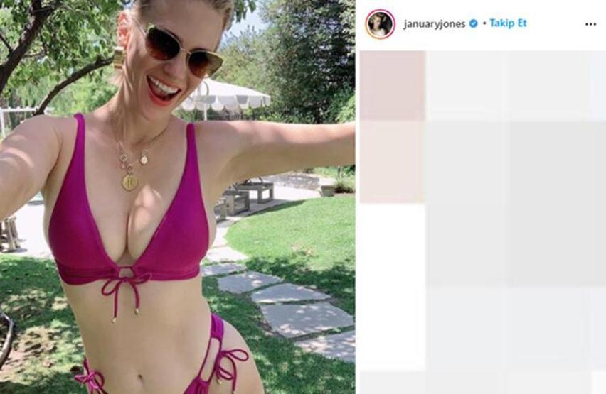 January Jones’un bikinili pozları olay oldu