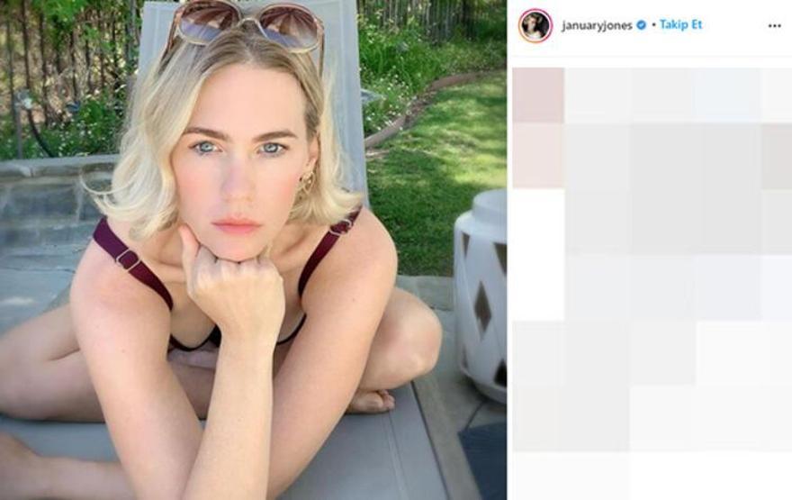 January Jones’un bikinili pozları olay oldu
