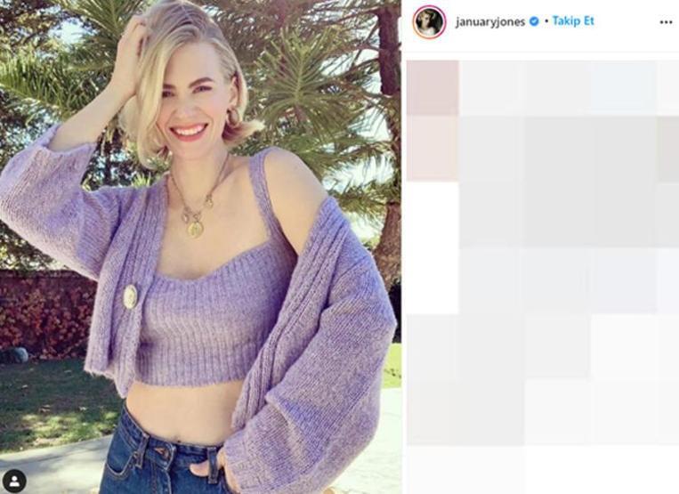 January Jones’un bikinili pozları olay oldu