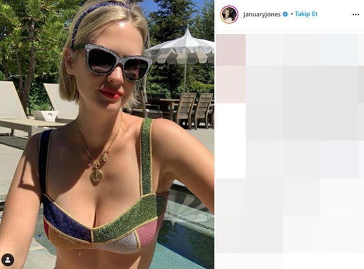 January Jones’un bikinili pozları olay oldu