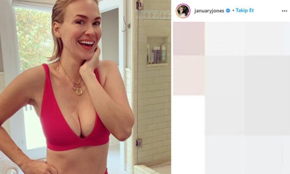January Jones’un bikinili pozları olay oldu
