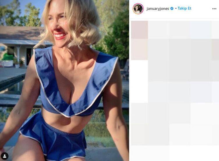January Jones’un bikinili pozları olay oldu