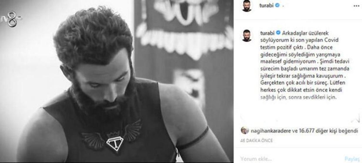 Survivor Turabi koronavirüse yakalandı