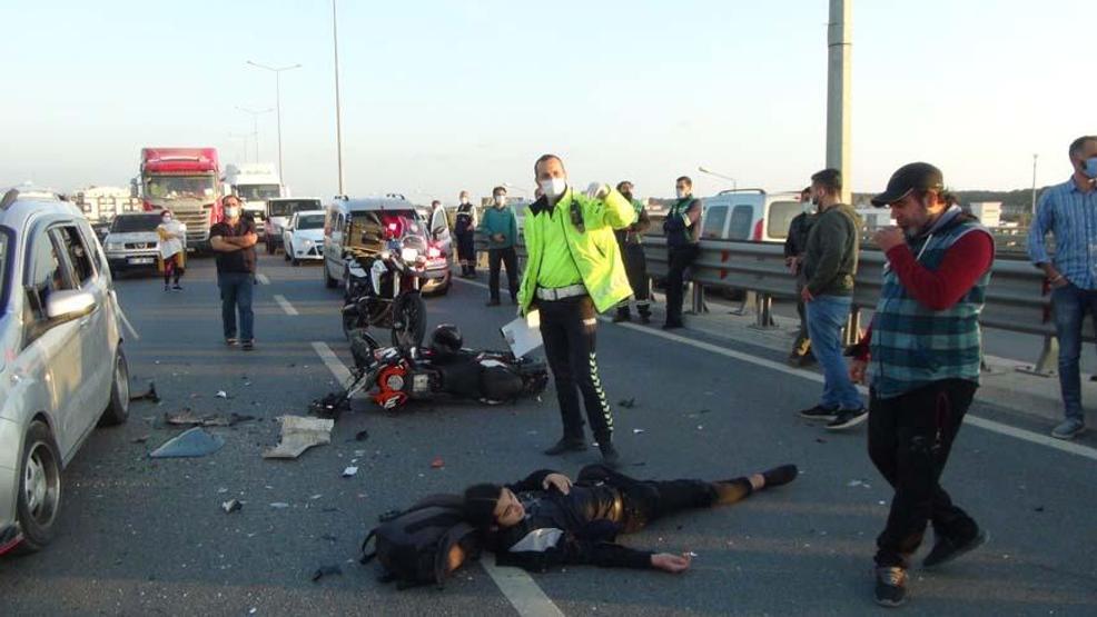 Antalyada motosiklet kazası Oğlunu öldü sanan baba fenalık geçirdi