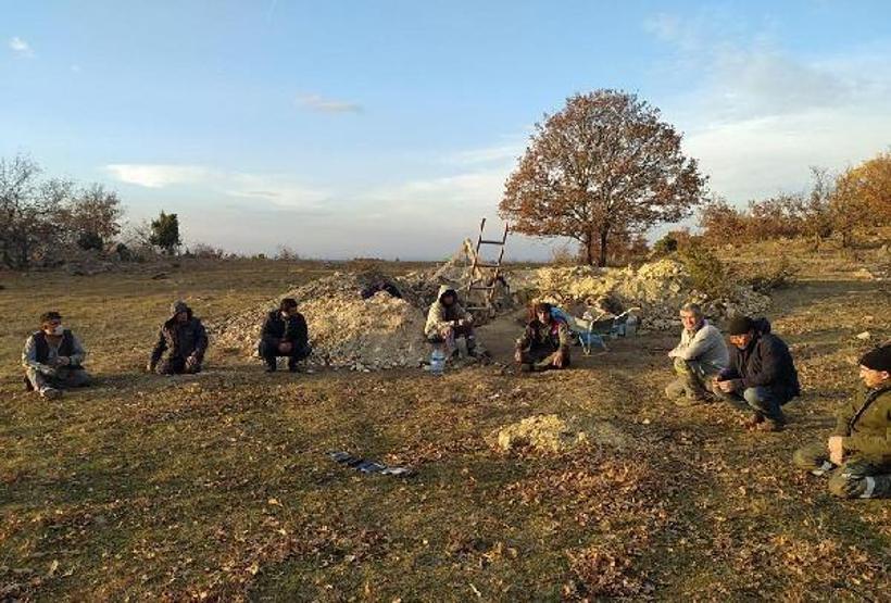 Eskişehirde kaçak kazı yapanlara suçüstü