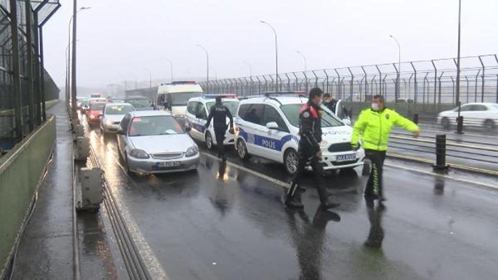 Polisten kaçan şüpheliler Haliç Köprüsünde yakalandı