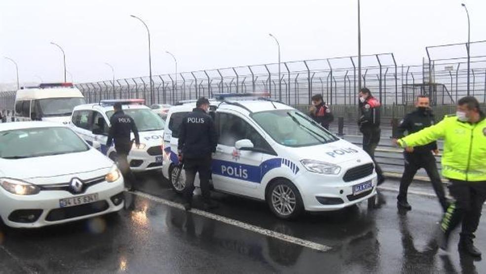 Polisten kaçan şüpheliler Haliç Köprüsünde yakalandı
