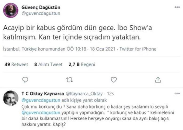 Oktay Kaynarca ile Güvenç Dağüstünün polemiği sosyal medyaya damga vurdu