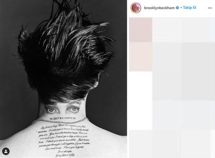 Brooklyn Beckham, Nicola Peltzin mektubunu sırtına kazıttı