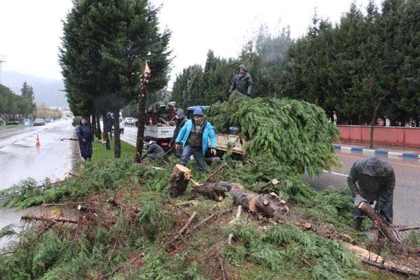 Manisada lodos minare devirdi, çatıları uçurdu