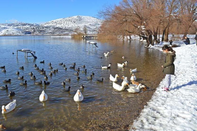 Gölbaşı Gölleri Tabiat Parkında kış güzelliği