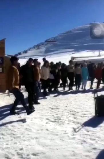 Kayak merkezinde tepki çeken görüntü