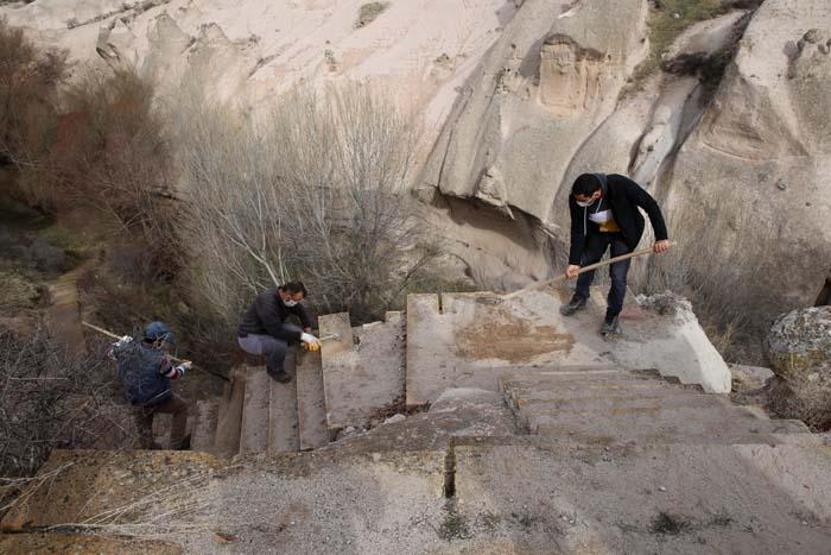 Kapadokyanın gizli hazinesi Çat Vadisi turistleri ağırlamak için gün sayıyor